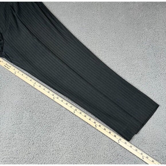 Porto Filo Extra Fine Men's Dress Pants Polyester Pinstripe Gray Size 32x28.5 - Picture 9 of 13